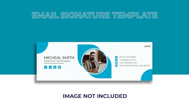 Professional email signature template and social cover design