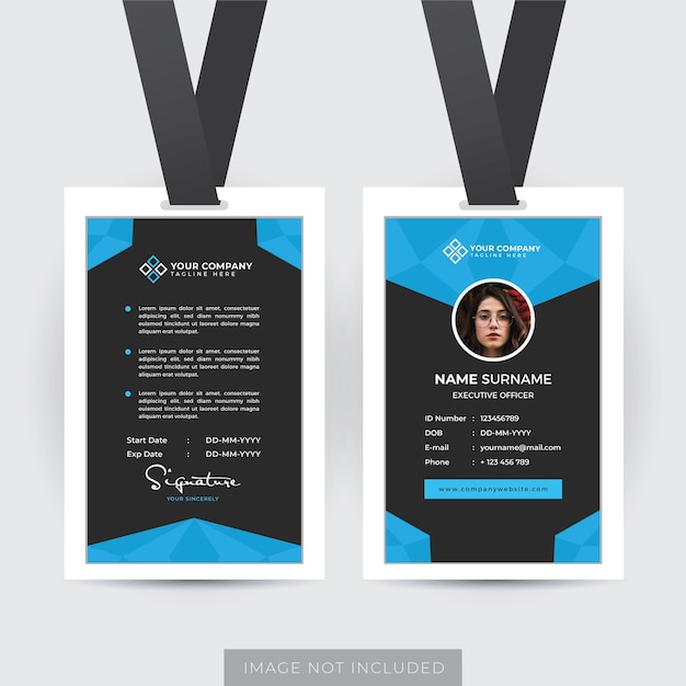 Professional Employee ID Card Template  