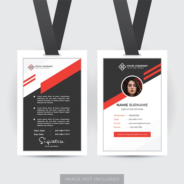 Professional Employee ID Card Template  