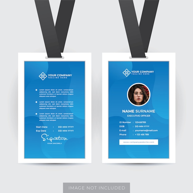 Professional Employee ID Card Template  