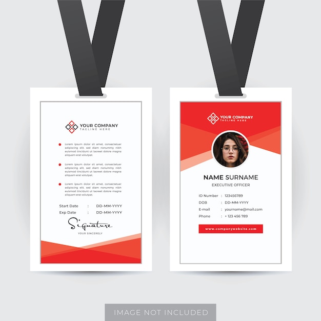 Professional Employee ID Card Template  