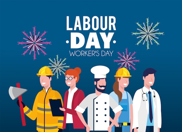 Vector professional employers to labour day holiday