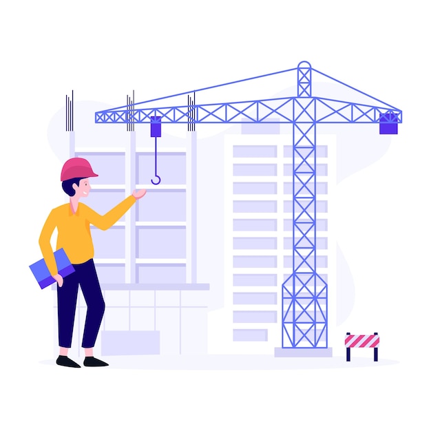 A professional engineering vector civil engineering illustration