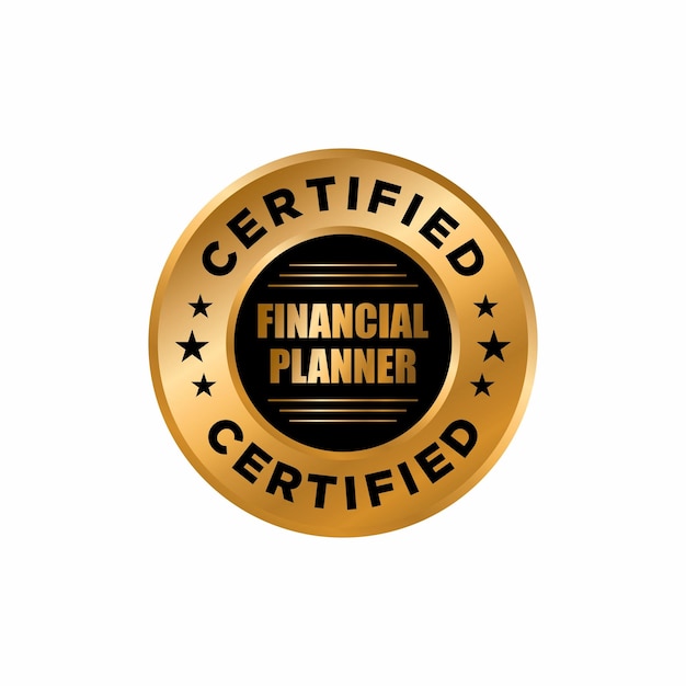 Professional Finance Certification Badge Design Template. Certified Company Examination stamp