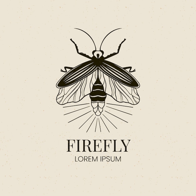 Professional firefly logo template