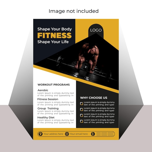 professional fitness flyer design template