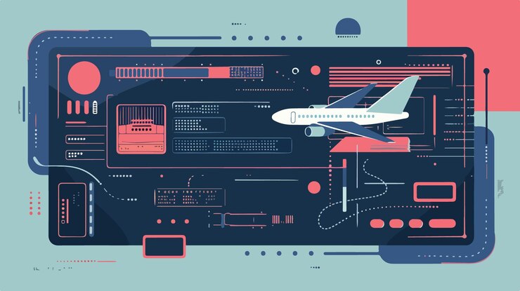 Vector professional flight ticket boarding pass vector illustration for travel agencies and airlines