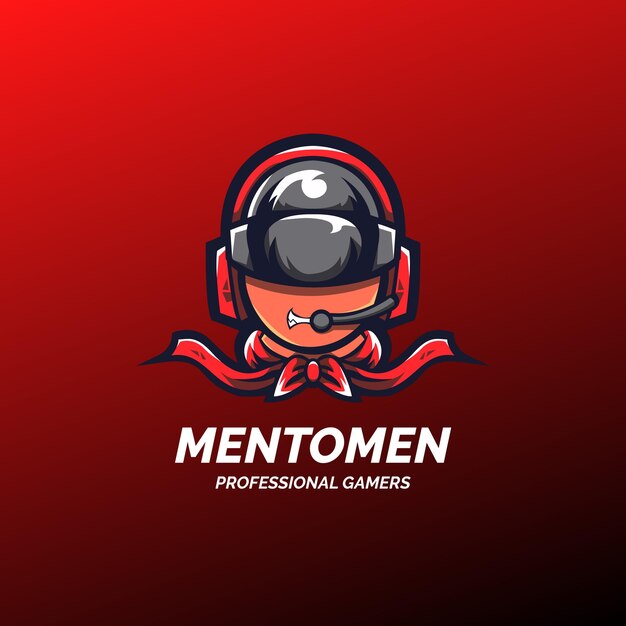 Vector professional gaming mascot logo design gamer mascot illustration for sport team