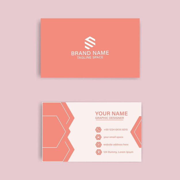 professional geometric business card template design