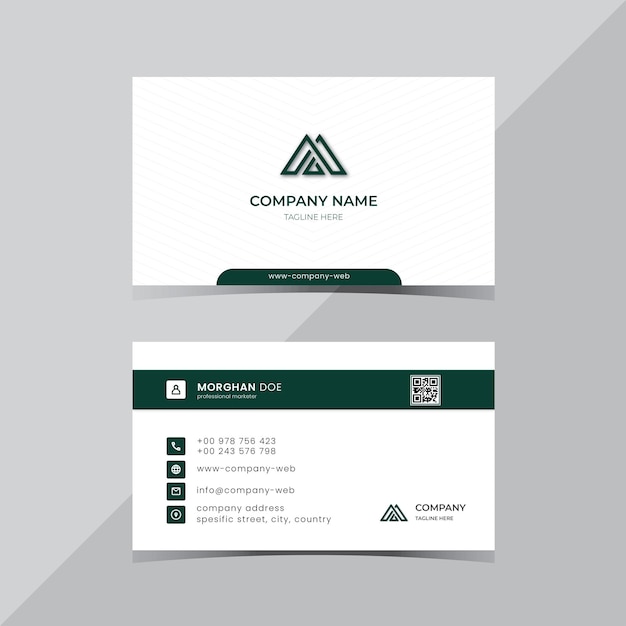 professional green business card template