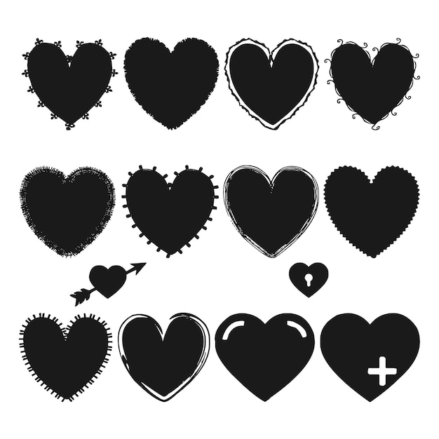 Профессиональный дизайн векторного шаблона в форме сердца