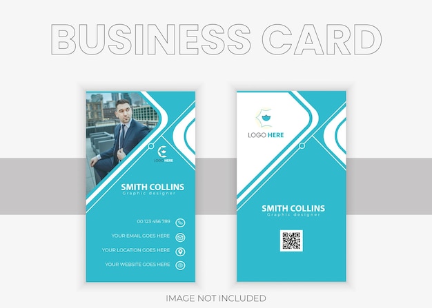 Professional horizontal business visiting card template design vector design