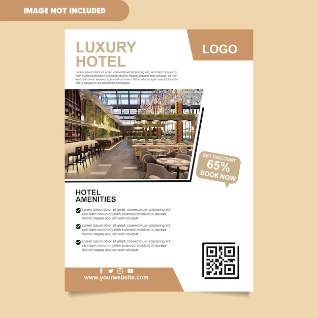 professional hotel resorts book now flyer template