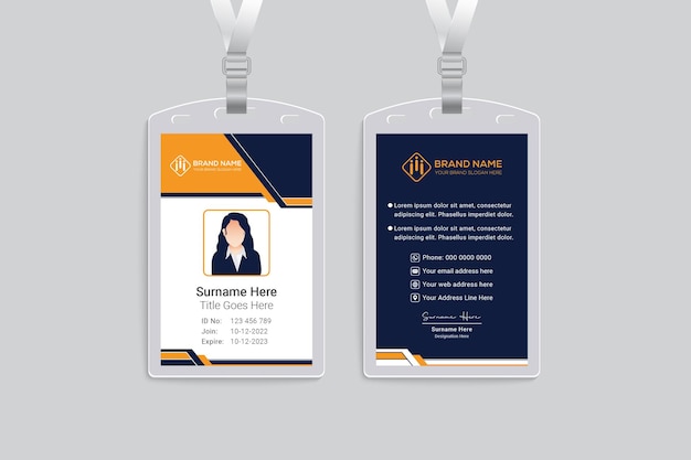 Professional id card mockup