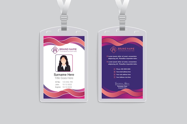 Professional id card template design