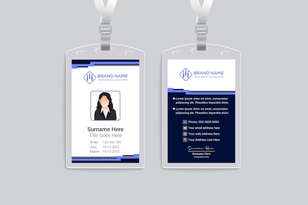 Professional id card template