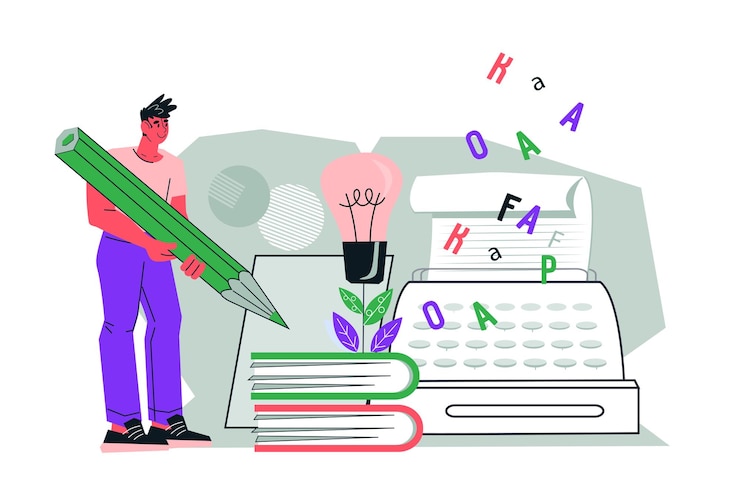 Vector professional ideas for copywriting and advertising in social media