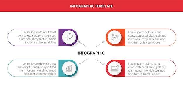 Progettazione del grafico aziendale del modello infografico professionale