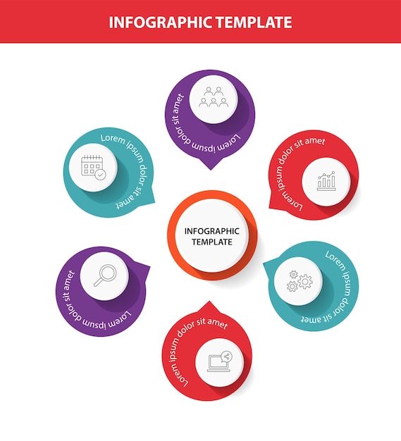 Professional infographic template business graph design