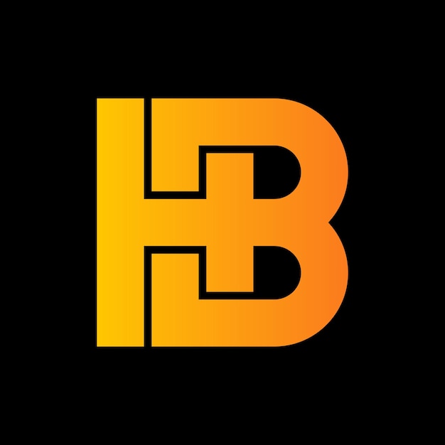 Lettera iniziale professionale hb logo
