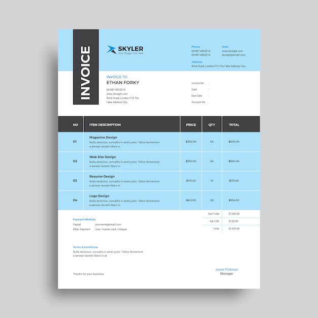 Professional Invoice Template