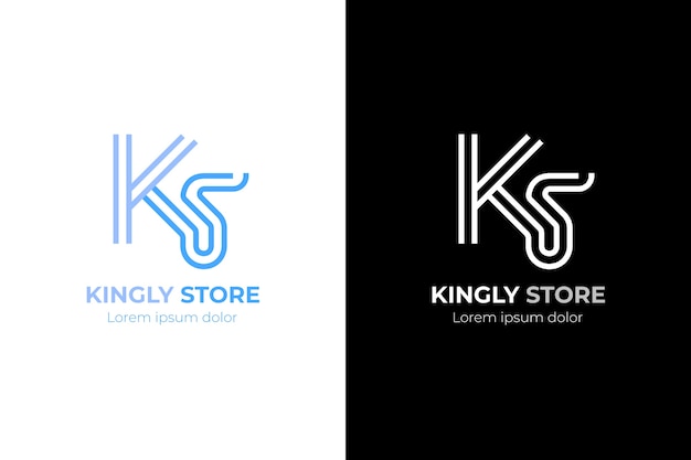 Vector professional ks logotype template