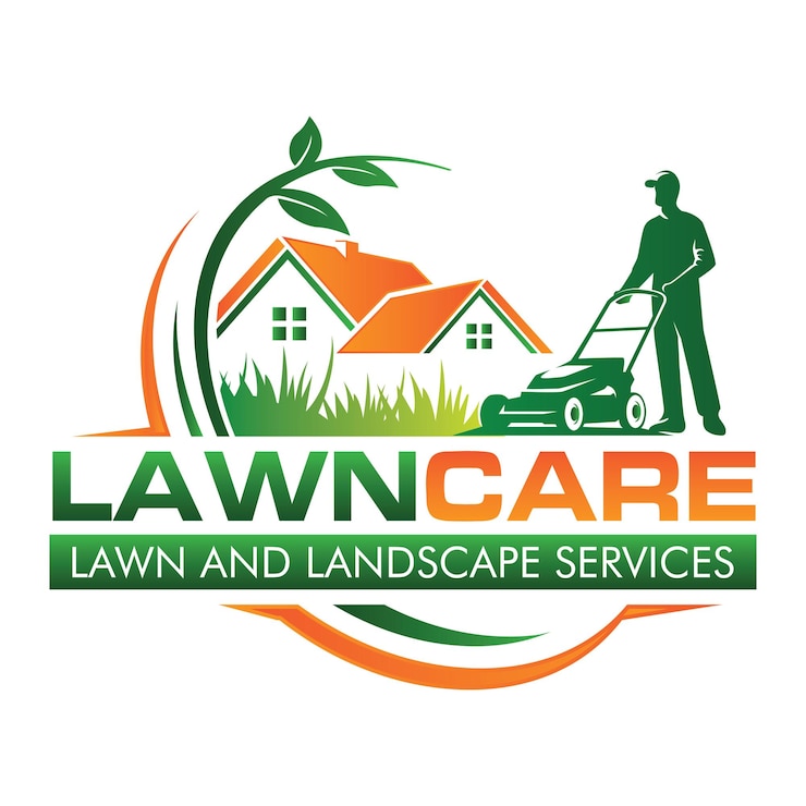 Vector professional landcare logo design landscaping services bedrijfslogo