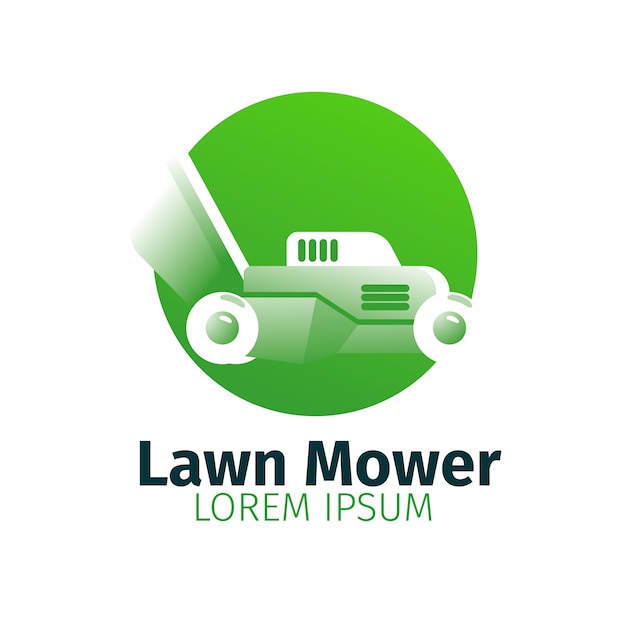 Vector professional lawn mower logo template