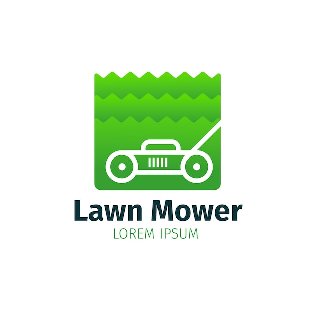 Vector professional lawn mower logo template