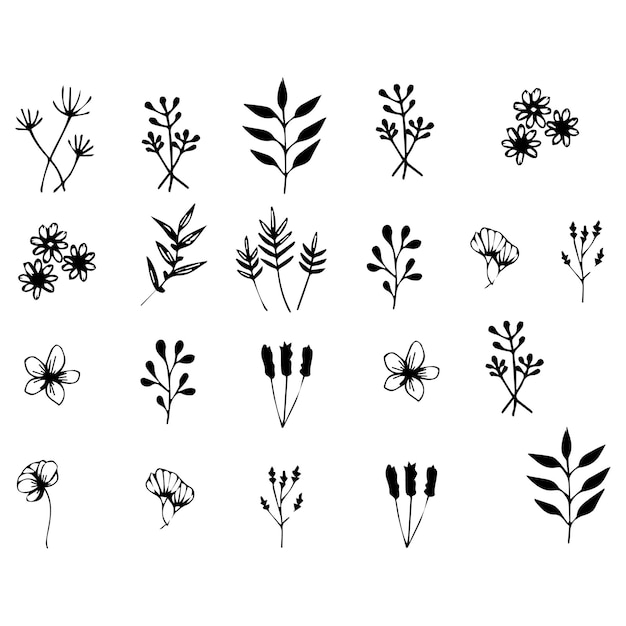 Professional Leaf Flower Vector Template Design