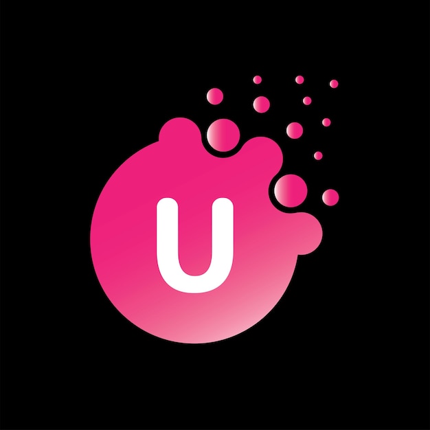 Профессиональный дизайн логотипа градиента буквы U