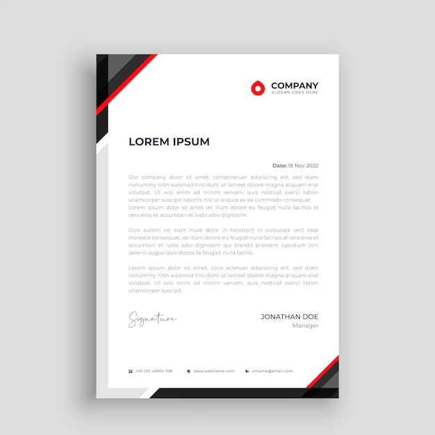 Vector professional letterhead design template