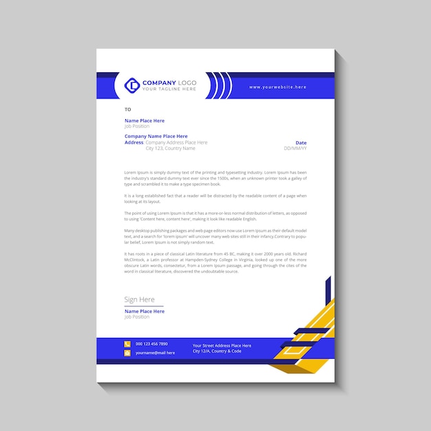 professional letterhead design