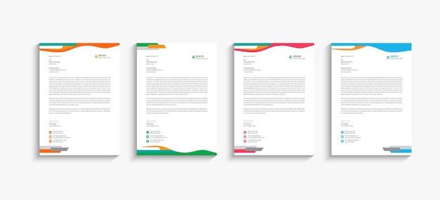 professional letterhead template business design