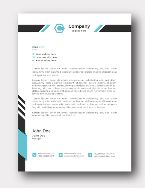 Professional letterhead template design with premium vector or premium template for your business