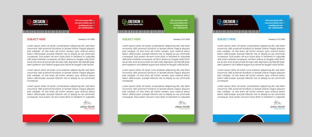 Vector professional letterhead template design