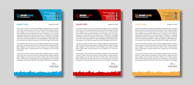 Professional letterhead template design