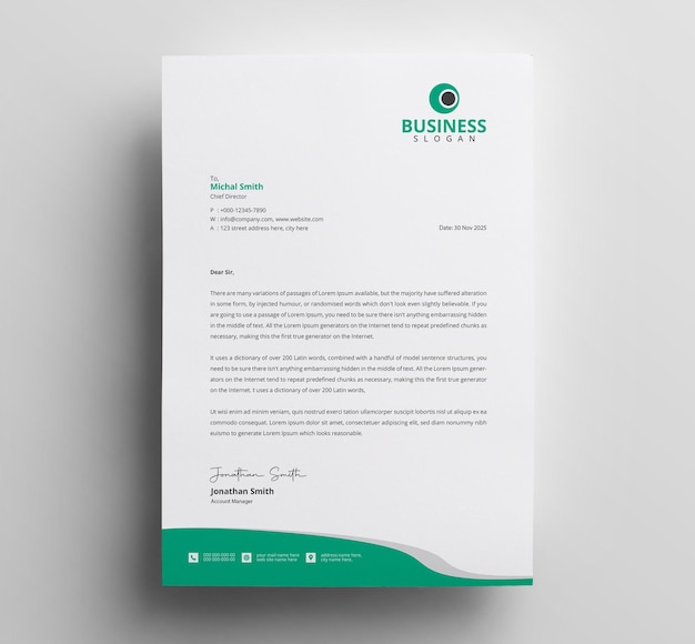 Professional letterhead template