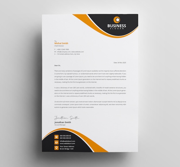 Professional letterhead template