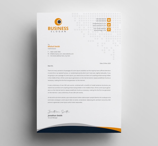 Professional letterhead template