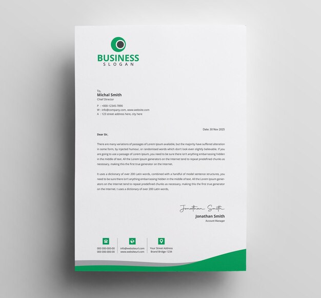 Professional letterhead template