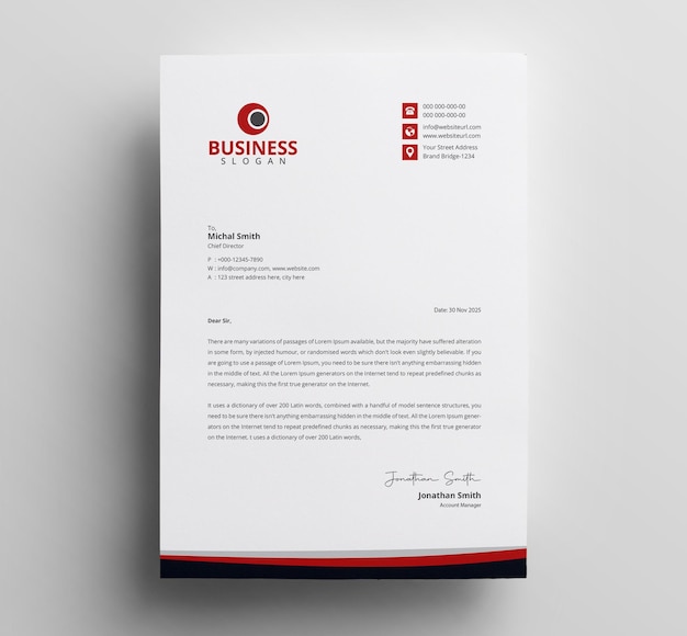 Professional letterhead template