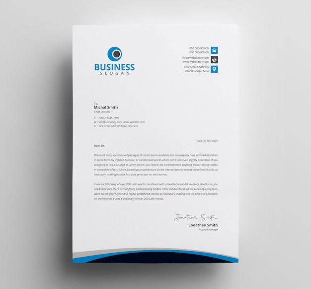 Professional letterhead template