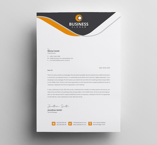 Professional letterhead template