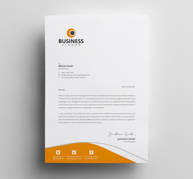 Professional letterhead template