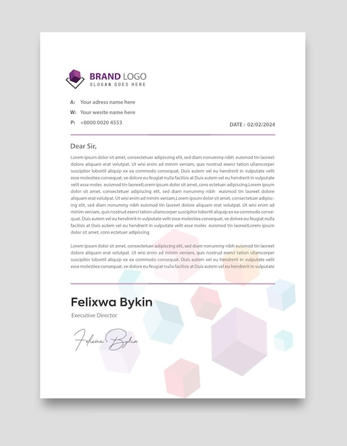 Professional letterhead templates