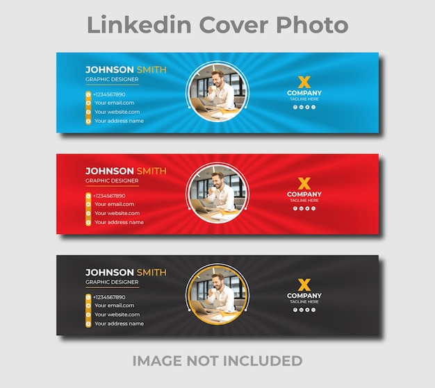 Banner del profilo linkedin professionale e modello di progettazione della copertina dei social media.