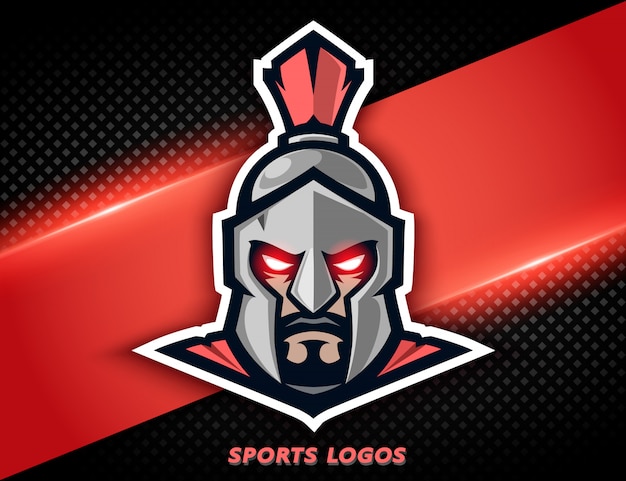 Professional logo spartan warrior. sport mascot, e-sports label.