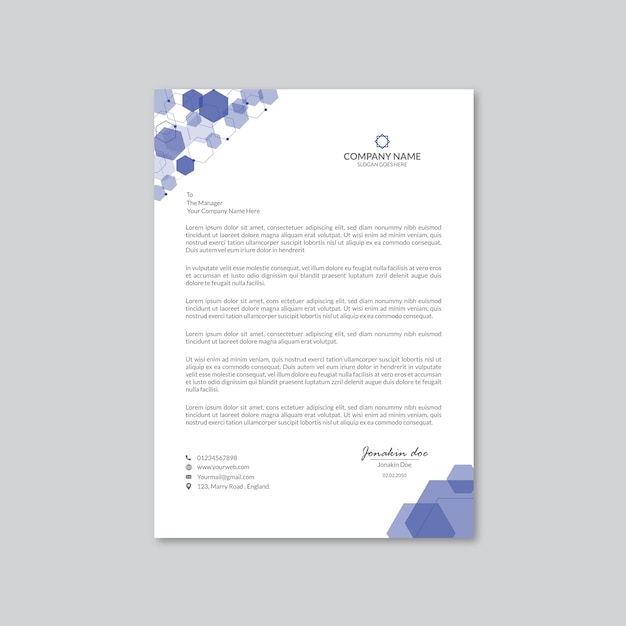 Professional and luxury business letterhead