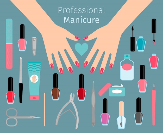 Vettore accessorio professionale per manicure